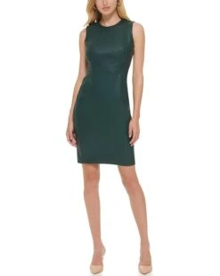 Calvin Klein Faux Leather Sleevless Sheath | Dresses -Closet Fave Shop 61EAYb5zslL. AC SR736920