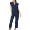 Calvin Klein V-Neck Jumpsuit with Extended Sleeve Detail | Jumpsuits & Rompers