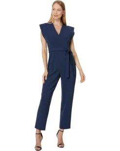 Calvin Klein V-Neck Jumpsuit with Extended Sleeve Detail | Jumpsuits & Rompers
