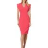 Calvin Klein V-Neck Sheath with Extended Sleeve Detail | Dresses