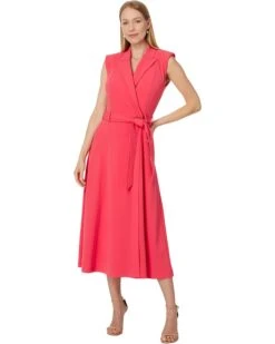 Calvin Klein Double Breasted A-Line Midi Dress | Dresses