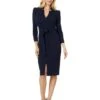 Calvin Klein L/S V-Neck Front Slit Sheath With Self Tie Belt | Dresses 2 Calvin Klein L/S V-Neck Front Slit Sheath With Self Tie Belt | Dresses -Closet Fave Shop 61ayDtKH0yL. AC SR736920