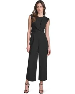 Calvin Klein Cap Sleeve Scuba Crepe Twist Front Midi Dress | Dresses