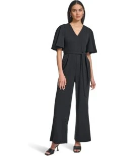 Calvin Klein Scuba Crepe Cape Sleeve Jumpsuit | Jumpsuits & Rompers