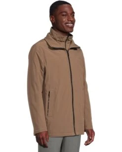 Calvin Klein Hooded Rip Stop Water and Wind Resistant Jacket with Fleece Bib | Coats & Outerwear -Closet Fave Shop 71QIgun6YL. AC SR736920