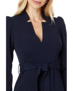 Calvin Klein L/S V-Neck Front Slit Sheath With Self Tie Belt | Dresses -Closet Fave Shop 71cReikoOpL. AC SR736920