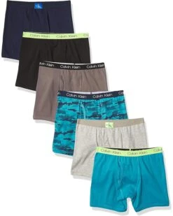 Calvin Klein Boys Underwear Cotton Boxer Briefs, 6 Pack