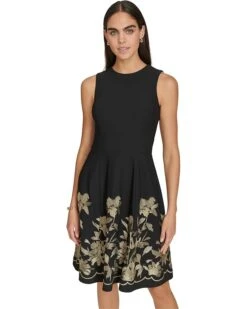 Calvin Klein Embroidered Floral Aline | Dresses