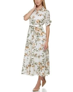 Calvin Klein Cotton Shirt Dress with Short Sleeve Tie Detail | Dresses -Closet Fave Shop 71jZbGUbukL. AC SR736920