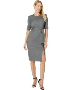 Calvin Klein 3/4 Sleeve Front Knot Sheath | Dresses