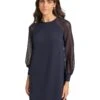 Calvin Klein Scuba Crepe Chiffon Sleeve Aline Dress | Dresses -Closet Fave Shop 71tPKYYY82L. AC SR736920