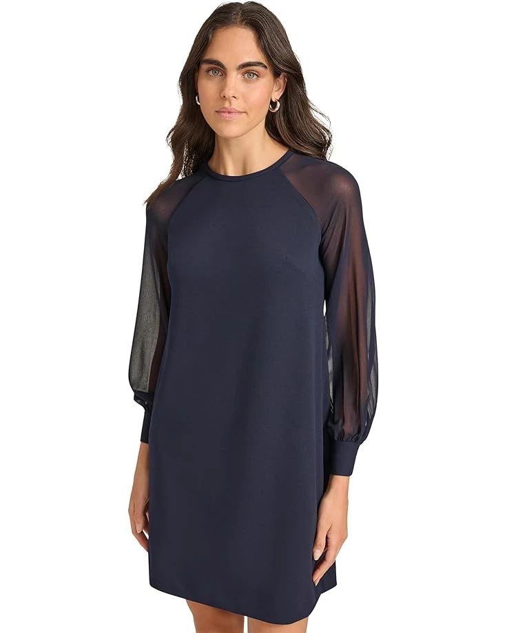 Calvin Klein Scuba Crepe Chiffon Sleeve Aline Dress | Dresses 3 Calvin Klein Scuba Crepe Chiffon Sleeve Aline Dress | Dresses