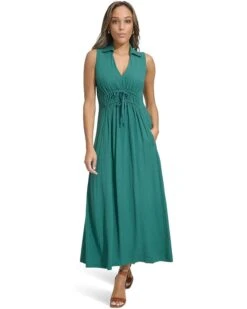 Calvin Klein Sleeveless Collared Gauze Dress | Dresses