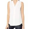 Calvin Klein Sleeveless Blouse with Inverted Pleat (Standard and Plus) | Shirts & Tops