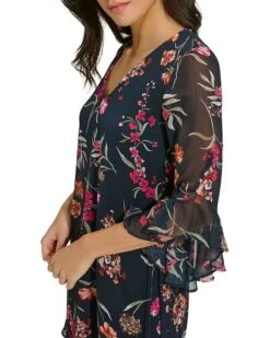 Calvin Klein Short Chiffon Dress with Bell Sleeves | Dresses -Closet Fave Shop 811OqHo2q L. AC SR736920