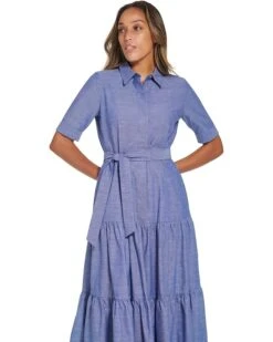 Calvin Klein Cotton Chambray Shirt Dress with Tie Belt | Dresses -Closet Fave Shop 81330aejqyL. AC SR736920