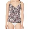 Calvin Klein Standard Tankini Swimsuit with Adjustable Straps and Tummy Control | Swimwear
