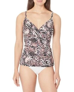 Calvin Klein Standard Tankini Swimsuit with Adjustable Straps and Tummy Control | Swimwear
