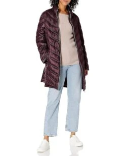 Calvin Klein Chevron Quilted Packable Down Jacket (Standard and Plus) | Coats & Outerwear