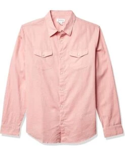 Calvin Klein Long Sleeve Stretch Cotton Linen Button Down Shirt | Shirts & Tops