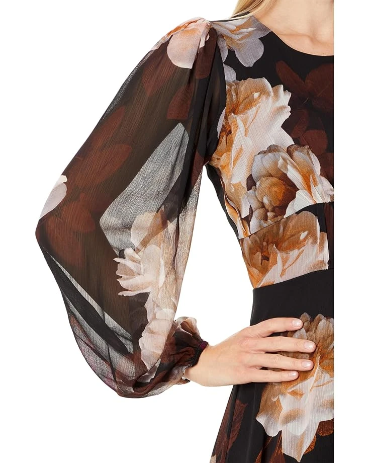 Calvin Klein Chiffon Floral Long Sleeve Shift | Dresses 5 Calvin Klein Chiffon Floral Long Sleeve Shift | Dresses - Image 3