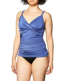 Calvin Klein Standard Tankini Swimsuit with Adjustable Straps and Tummy Control | Swimwear