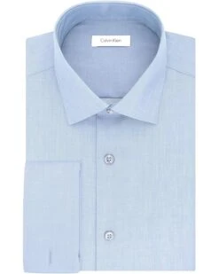 Calvin Klein Dress Shirt Slim Fit Non Iron Herringbone French Cuff | Shirts & Tops